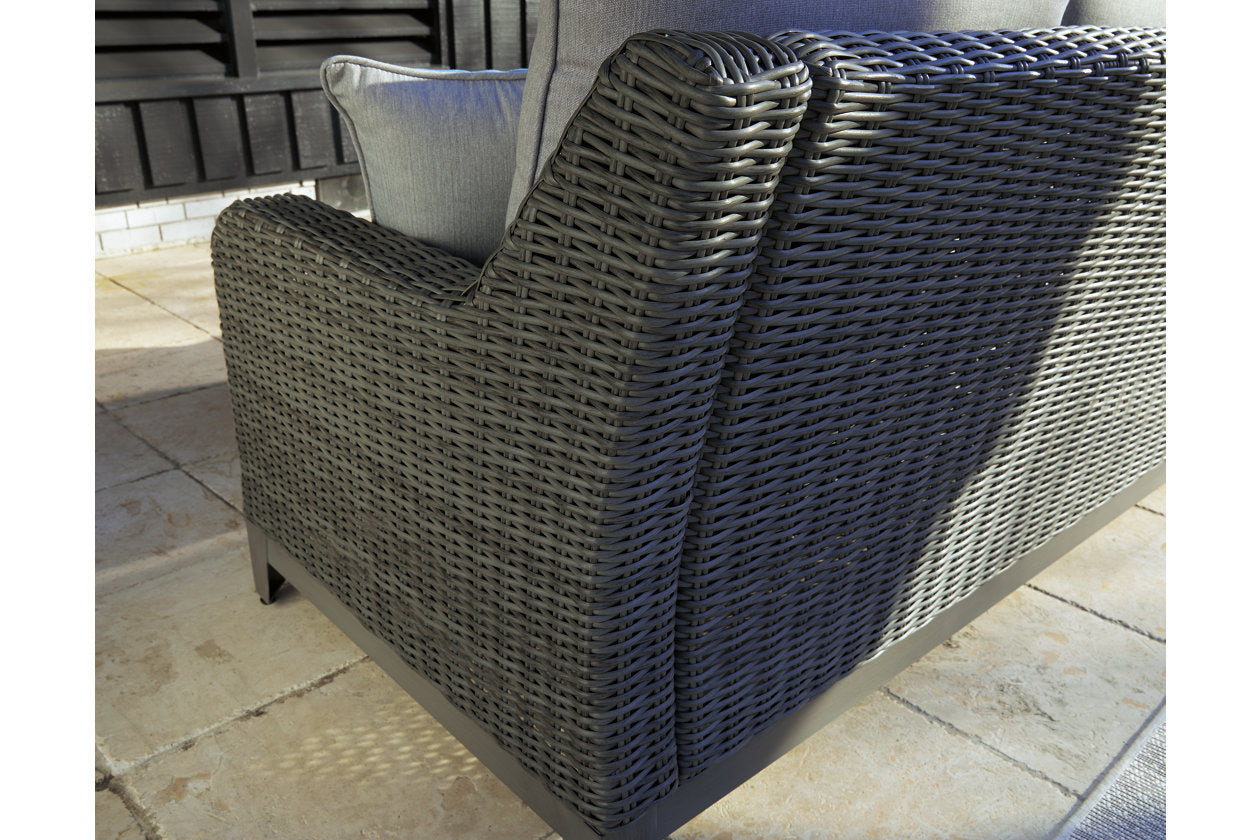 Elite Park Gray Outdoor Loveseat with Cushion - P518-835 - Bien Home Furniture & Electronics