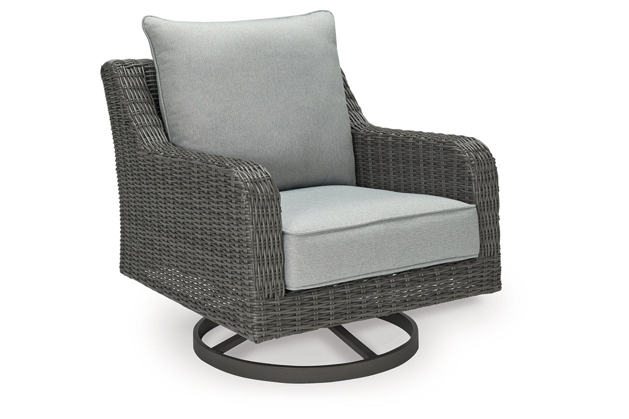 Elite Park Gray Outdoor Swivel Lounge with Cushion - P518-821 - Bien Home Furniture & Electronics