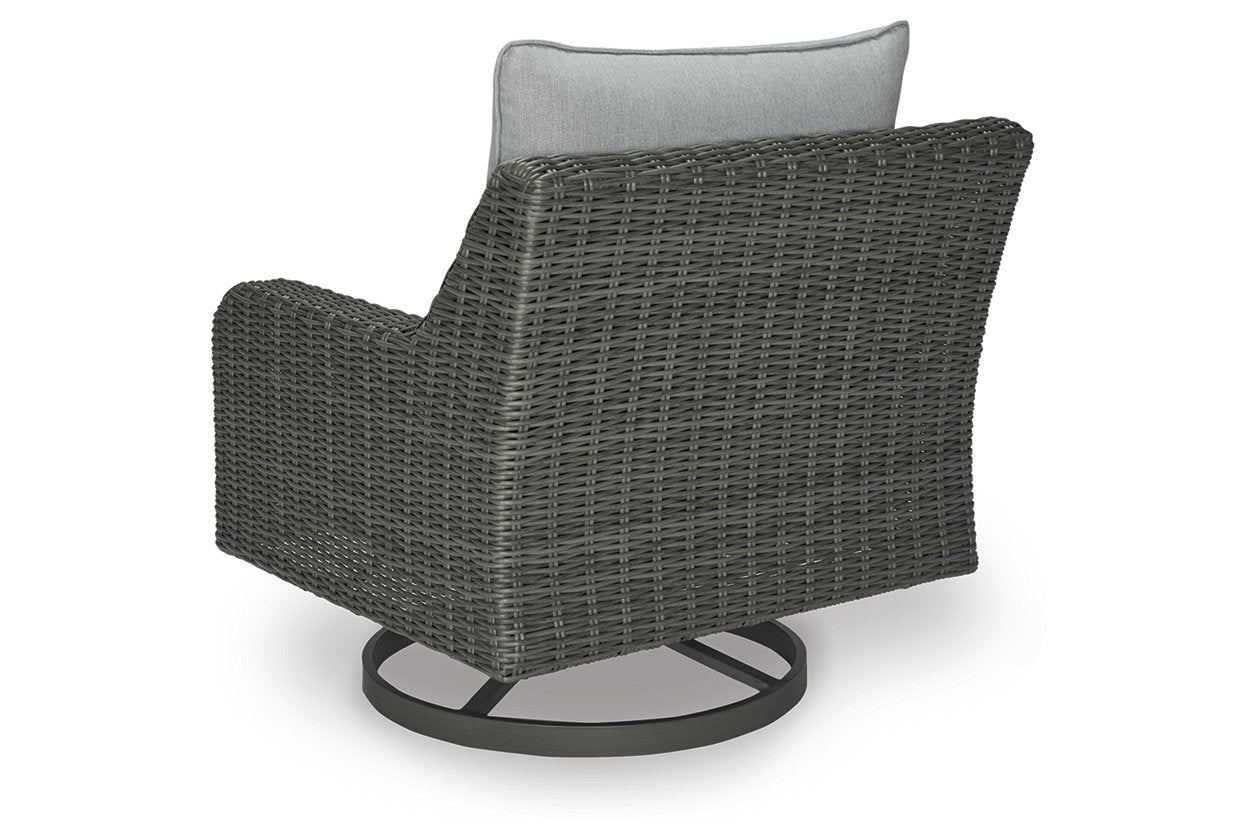 Elite Park Gray Outdoor Swivel Lounge with Cushion - P518-821 - Bien Home Furniture & Electronics