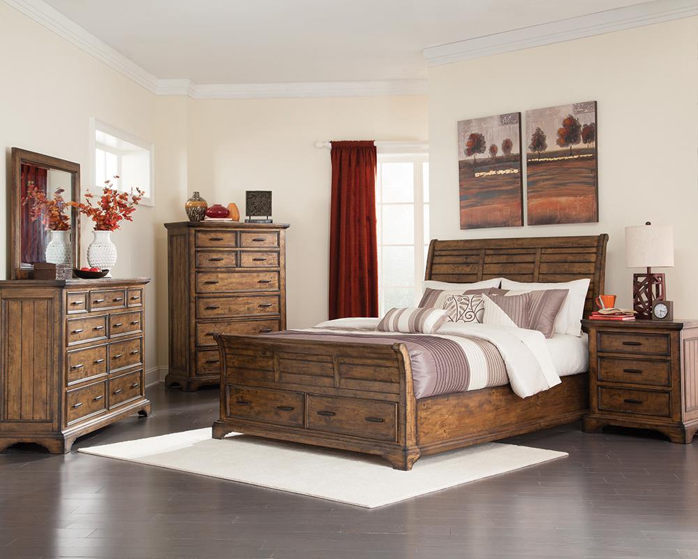 Elk Grove Vintage Bourbon Panel Bedroom Set - SET | 203891Q | 203892 | 203895 - Bien Home Furniture &amp; Electronics
