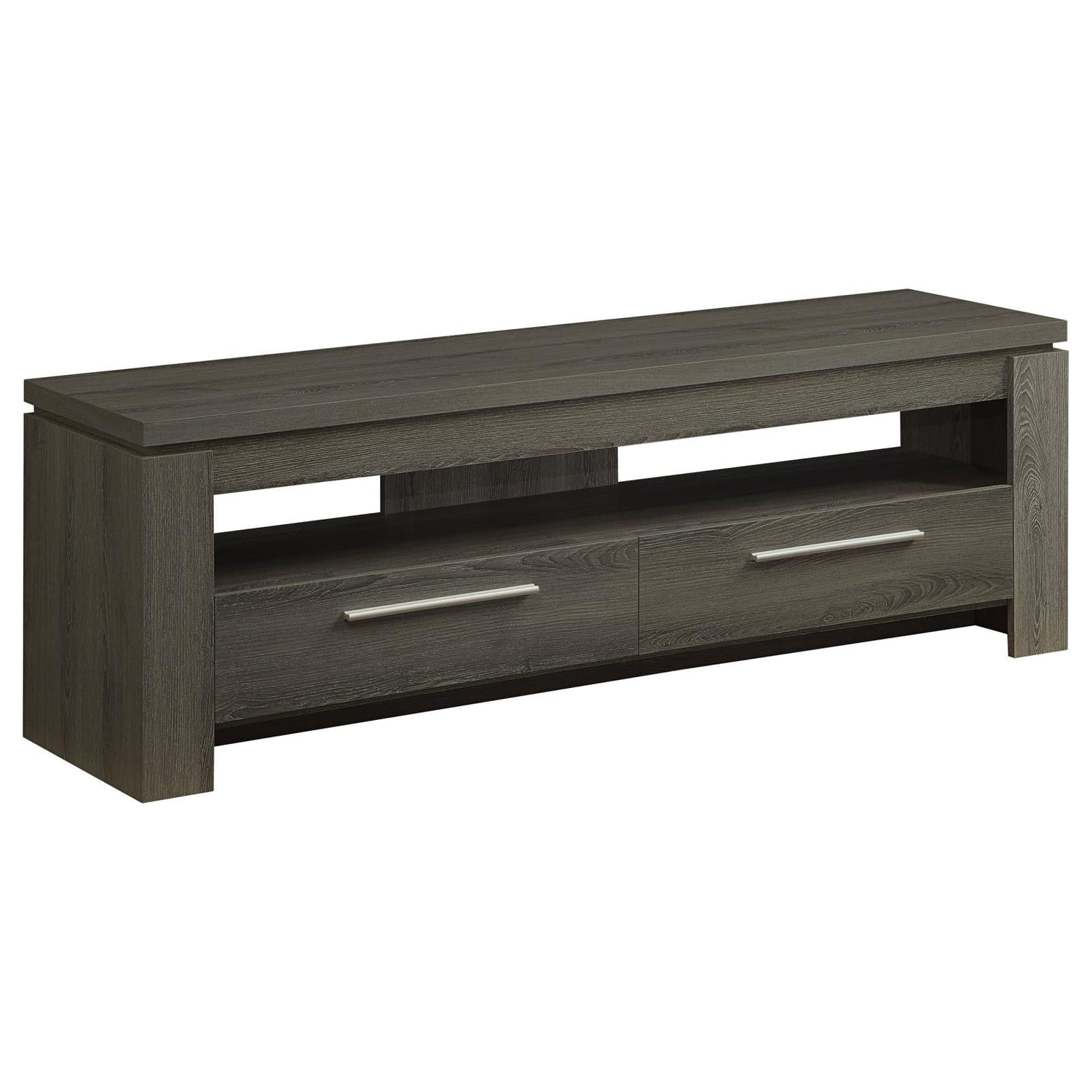 Elkton 2-Drawer TV Console Weathered Gray - 701979 - Bien Home Furniture & Electronics