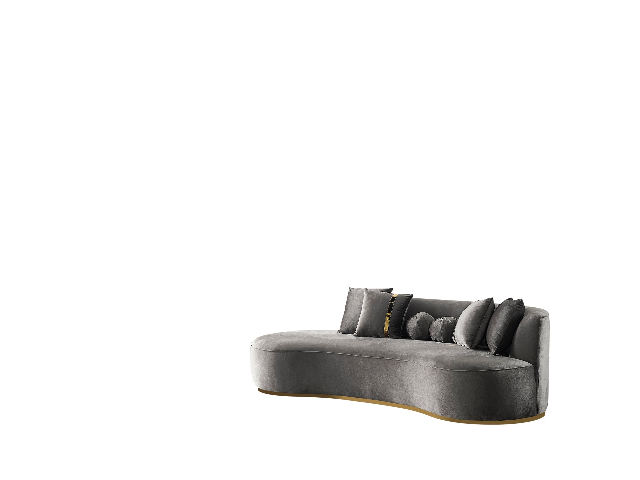 Ella Gray Velvet Chaise Lounge - ELLAGRAY-CH - Bien Home Furniture & Electronics