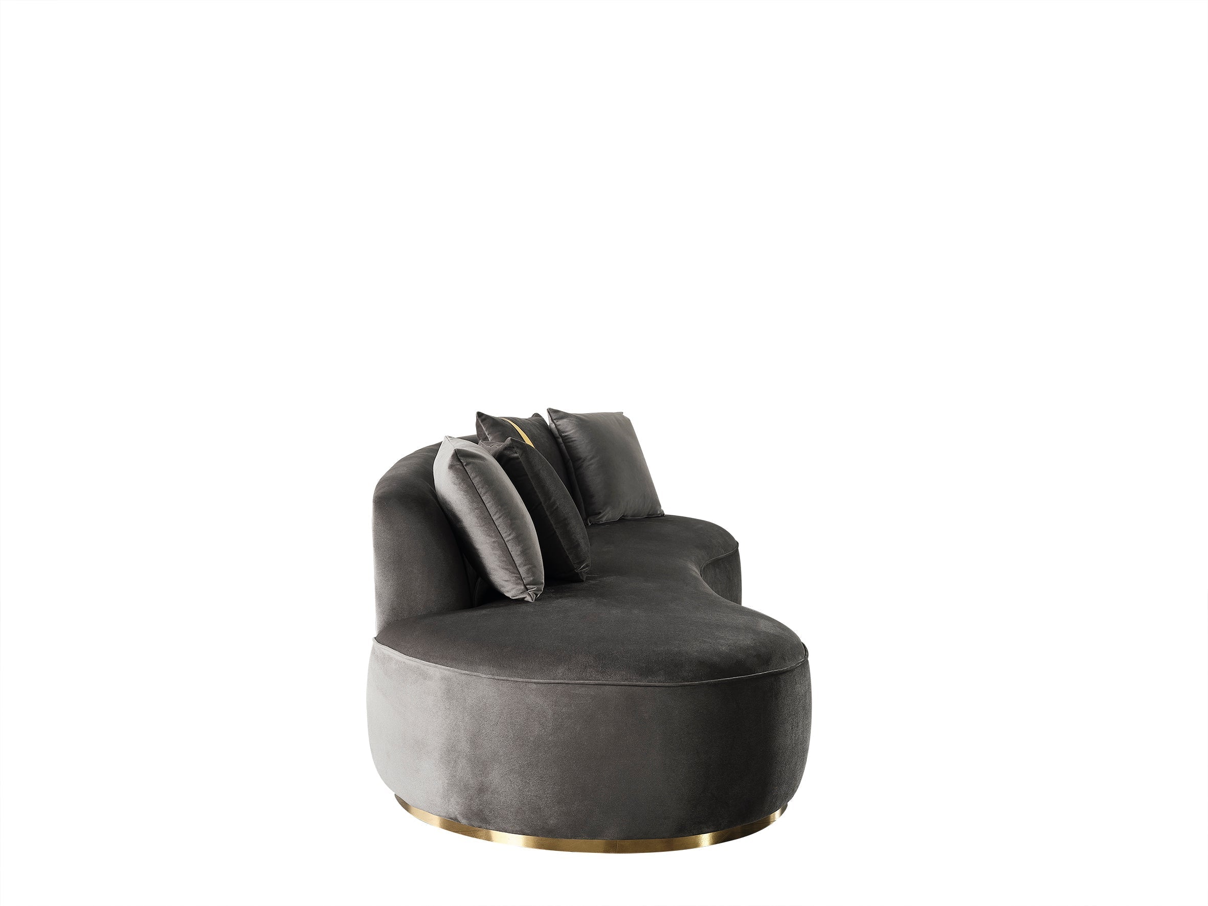 Ella Gray Velvet Chaise Lounge - ELLAGRAY-CH - Bien Home Furniture & Electronics