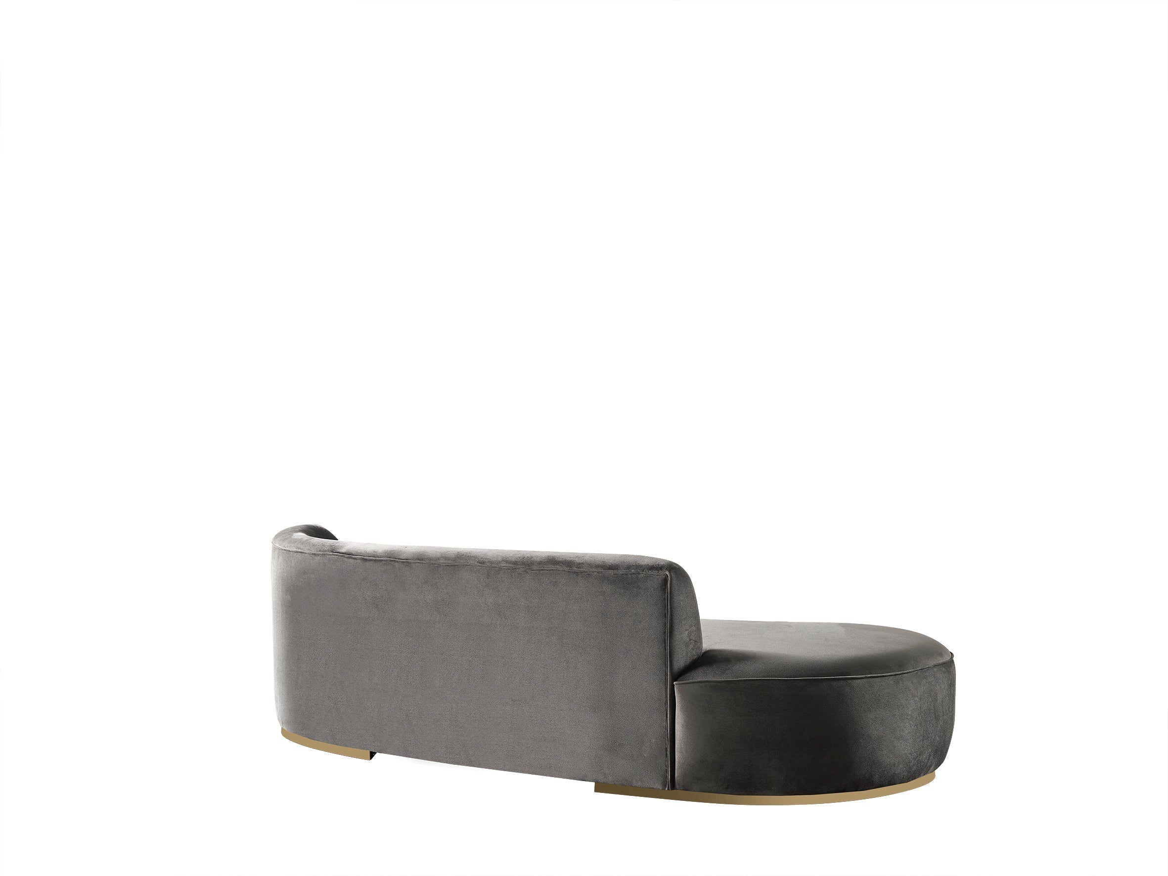 Ella Gray Velvet Chaise Lounge - ELLAGRAY-CH - Bien Home Furniture & Electronics