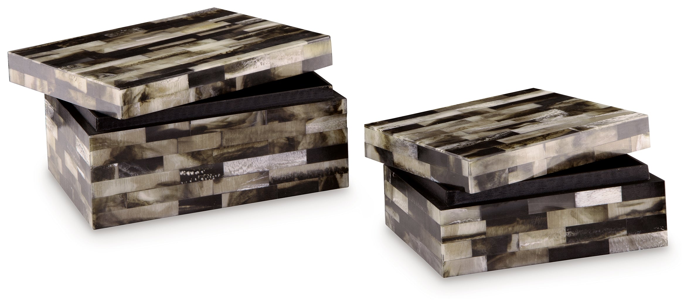Ellford Black/Brown/Cream Box, Set of 2 - A2000596 - Bien Home Furniture & Electronics
