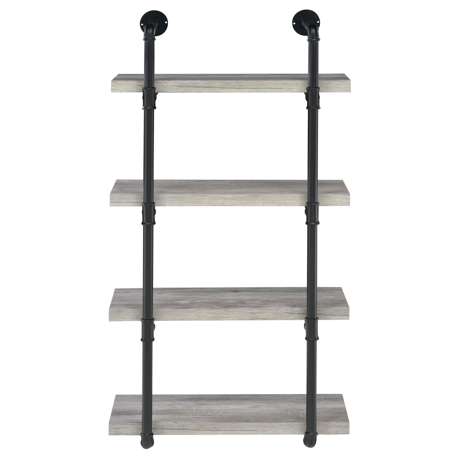 Elmcrest 24-inch Wall Shelf Black/Gray Driftwood - 804416 - Bien Home Furniture &amp; Electronics