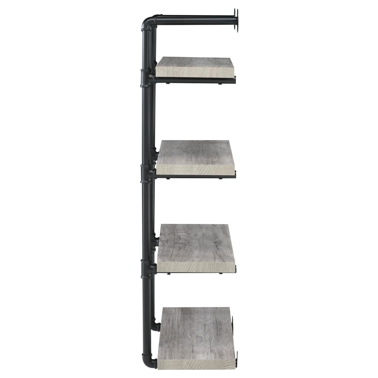 Elmcrest 24-inch Wall Shelf Black/Gray Driftwood - 804416 - Bien Home Furniture &amp; Electronics