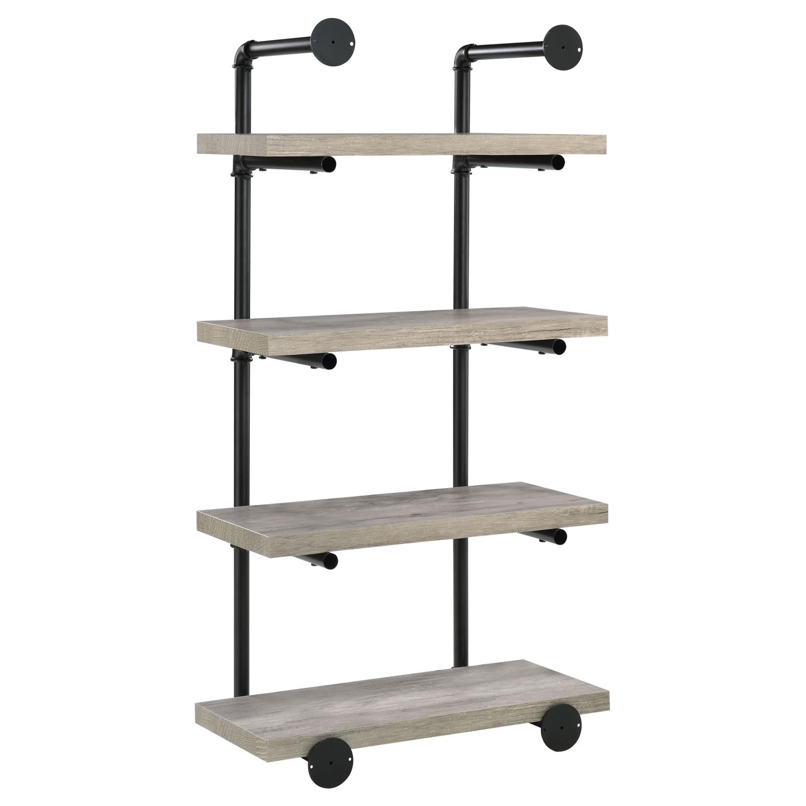 Elmcrest 24-inch Wall Shelf Black/Gray Driftwood - 804416 - Bien Home Furniture &amp; Electronics