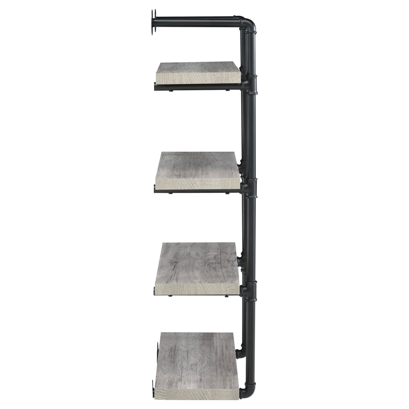 Elmcrest 24-inch Wall Shelf Black/Gray Driftwood - 804416 - Bien Home Furniture &amp; Electronics