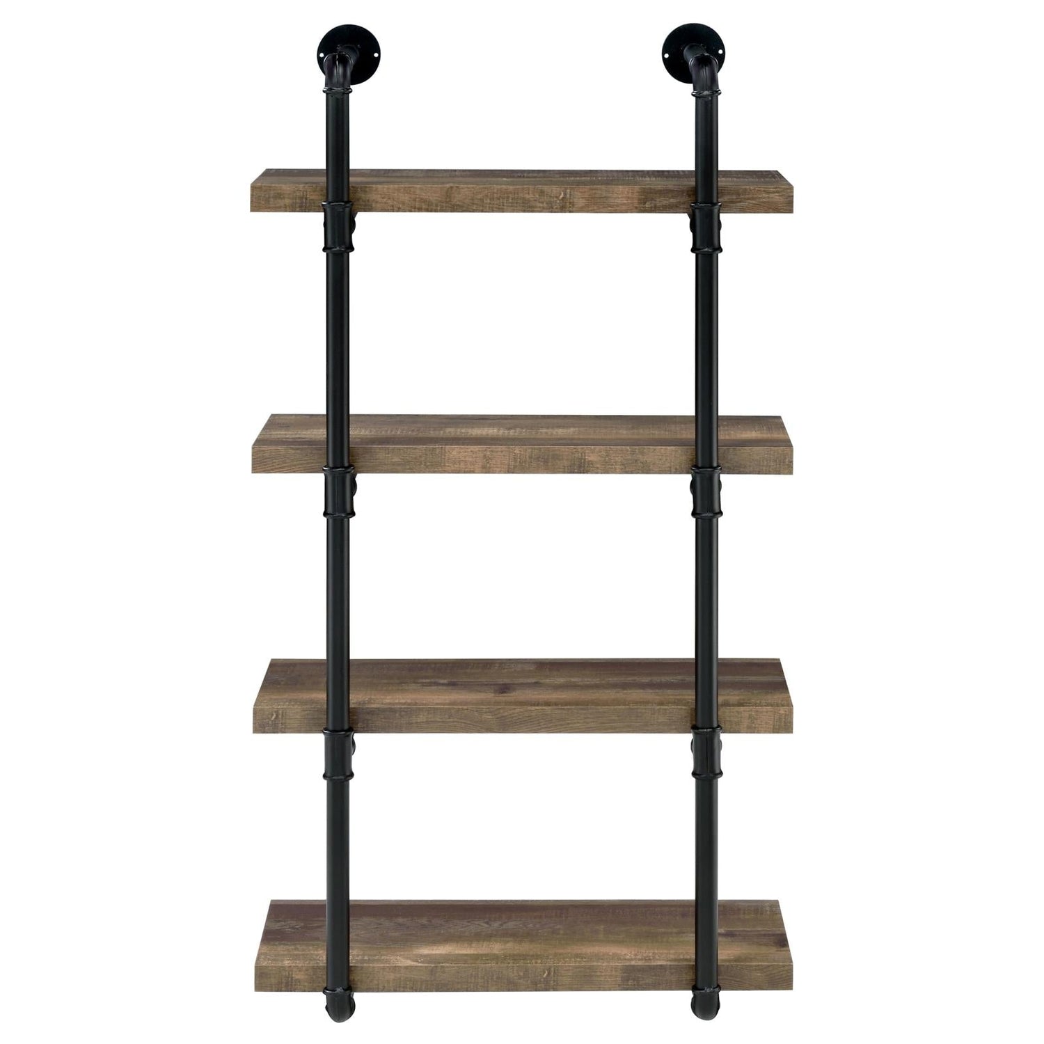 Elmcrest 24-inch Wall Shelf Black/Rustic Oak - 804426 - Bien Home Furniture & Electronics