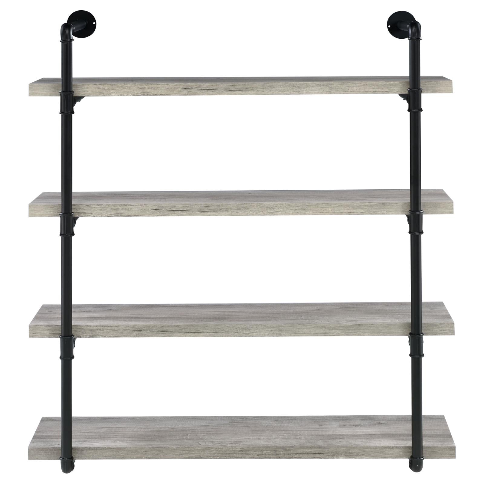 Elmcrest 40-inch Wall Shelf Black/Gray Driftwood - 804427 - Bien Home Furniture & Electronics