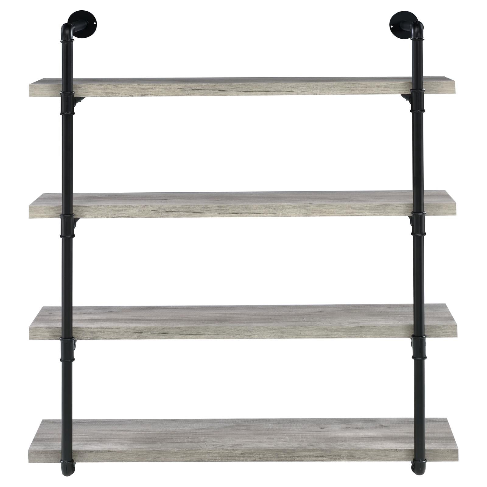 Elmcrest 40-inch Wall Shelf Black/Gray Driftwood - 804427 - Bien Home Furniture &amp; Electronics