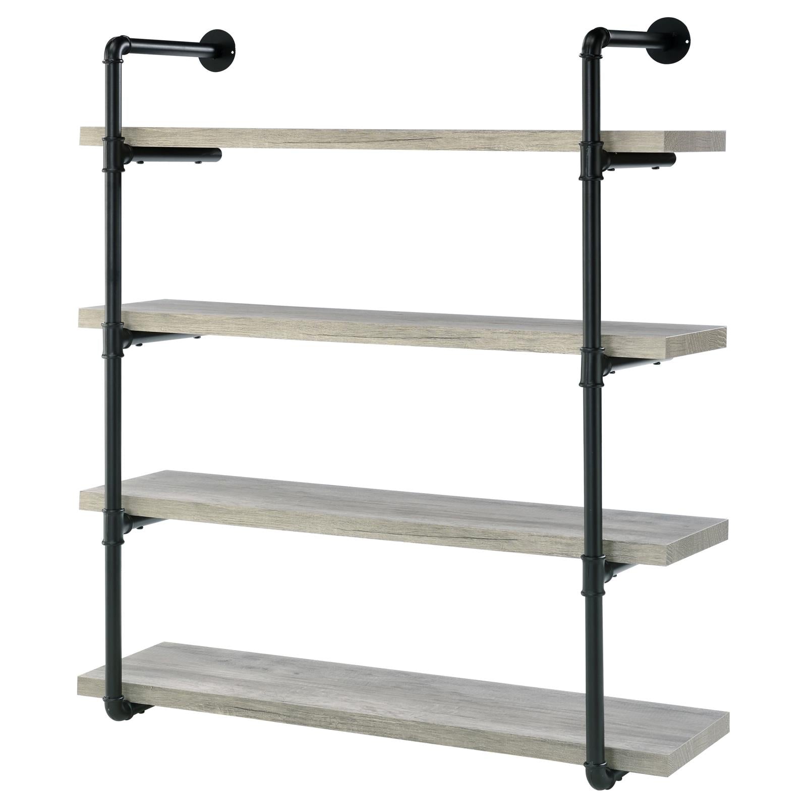 Elmcrest 40-inch Wall Shelf Black/Gray Driftwood - 804427 - Bien Home Furniture &amp; Electronics