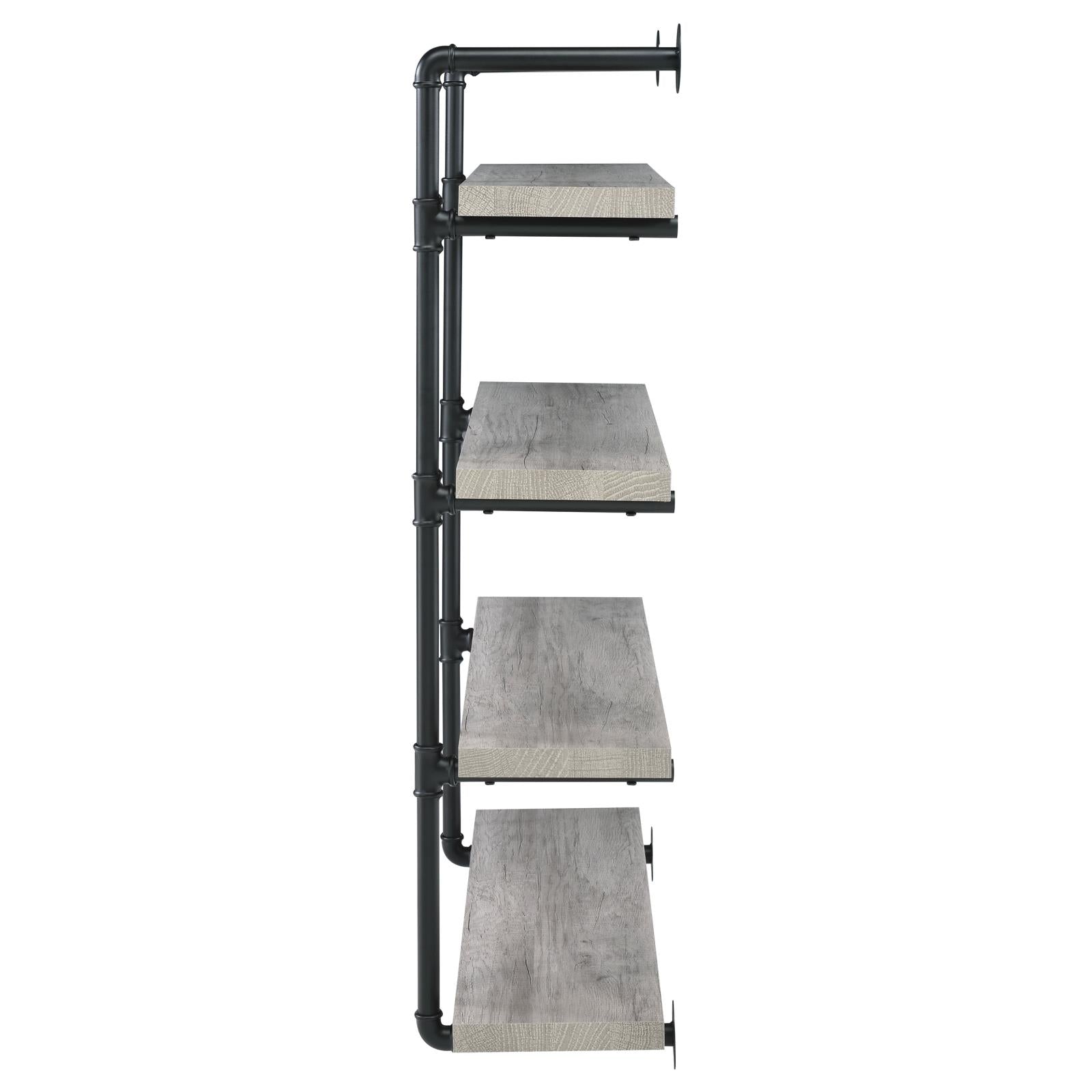 Elmcrest 40-inch Wall Shelf Black/Gray Driftwood - 804427 - Bien Home Furniture & Electronics