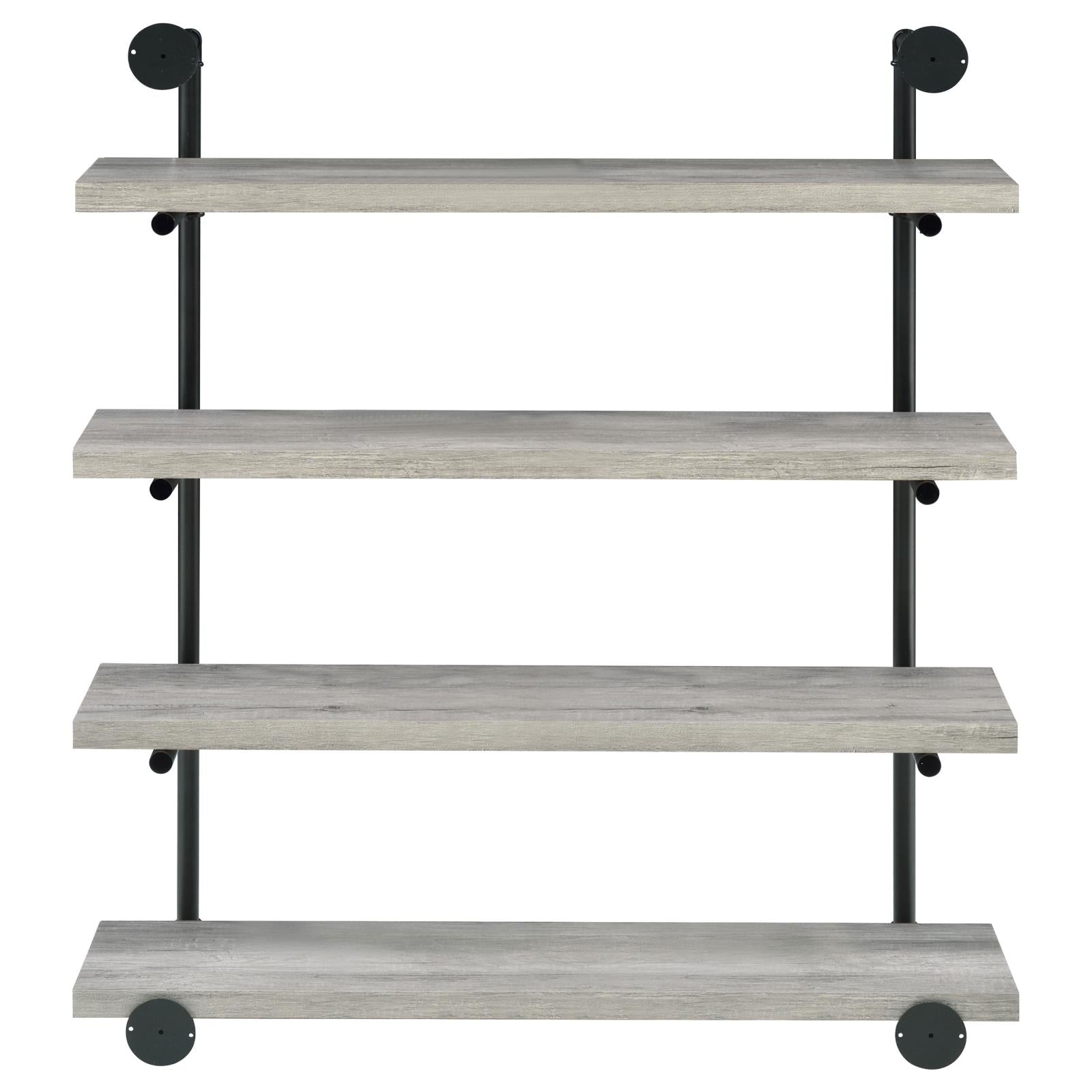 Elmcrest 40-inch Wall Shelf Black/Gray Driftwood - 804427 - Bien Home Furniture & Electronics
