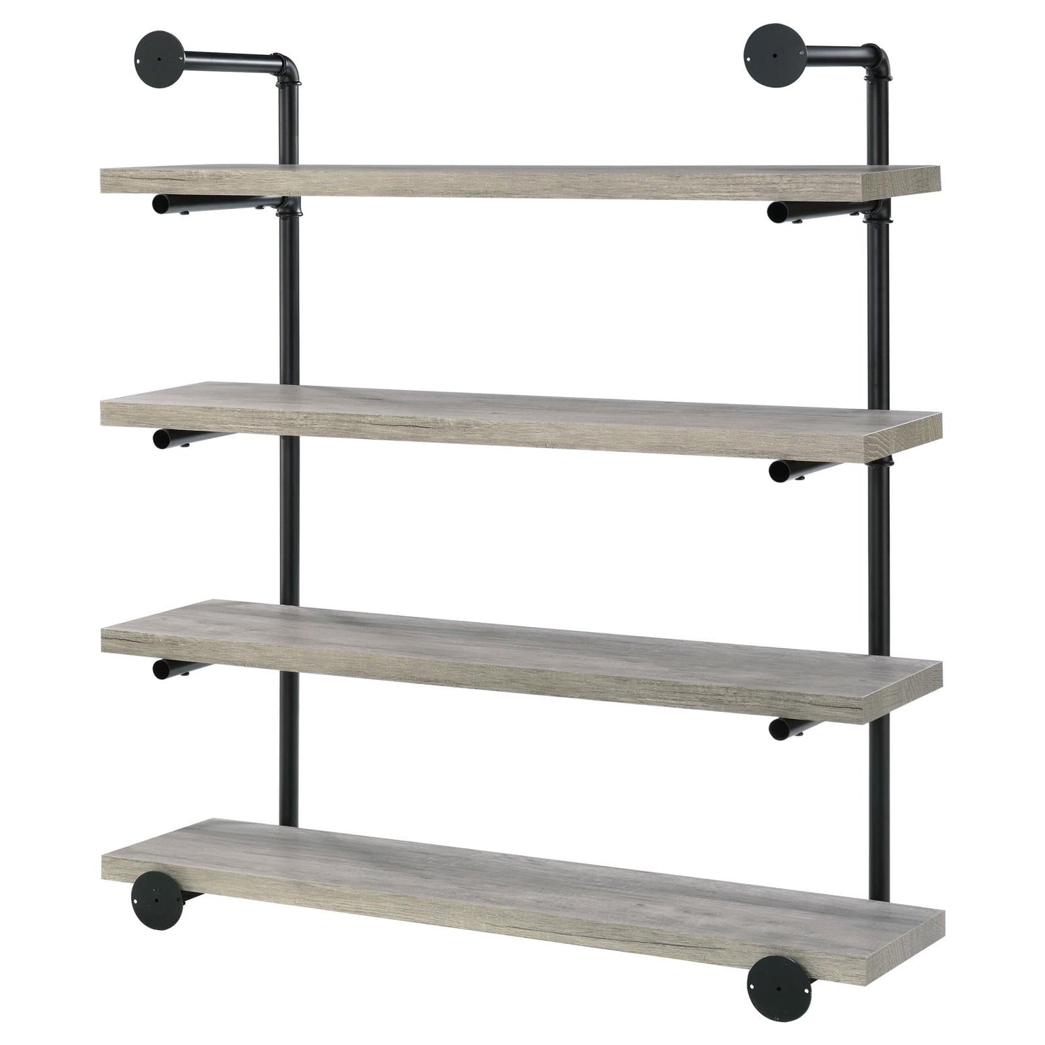 Elmcrest 40-inch Wall Shelf Black/Gray Driftwood - 804427 - Bien Home Furniture & Electronics