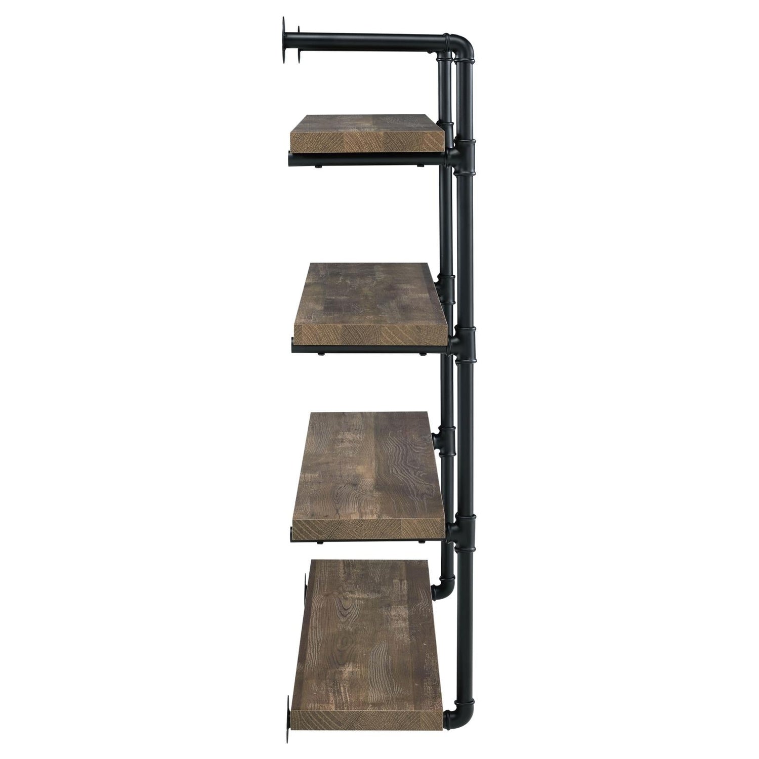 Elmcrest 40-inch Wall Shelf Black/Rustic Oak - 804417 - Bien Home Furniture & Electronics