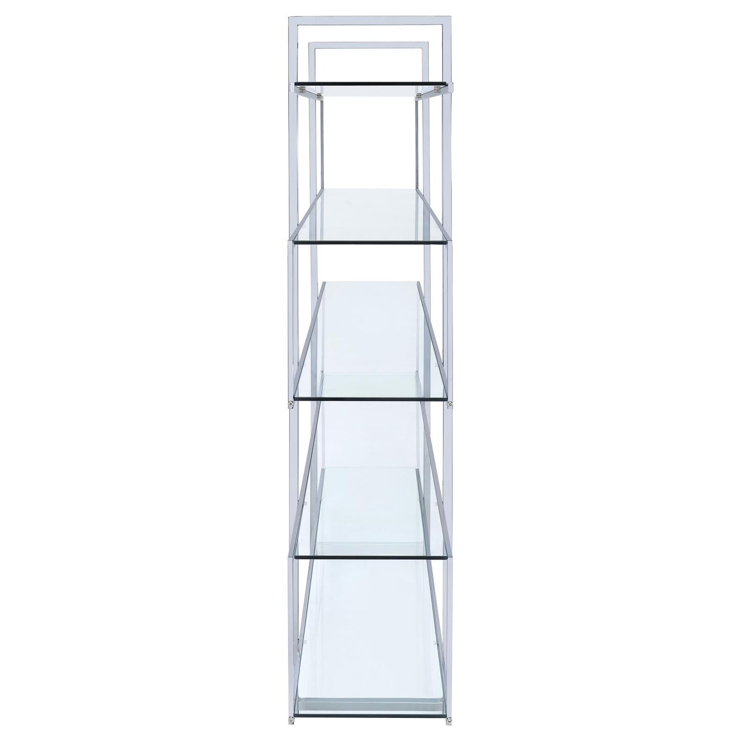 Elmer Clear/Chrome 5-Shelf Bookcase - 801304 - Bien Home Furniture & Electronics