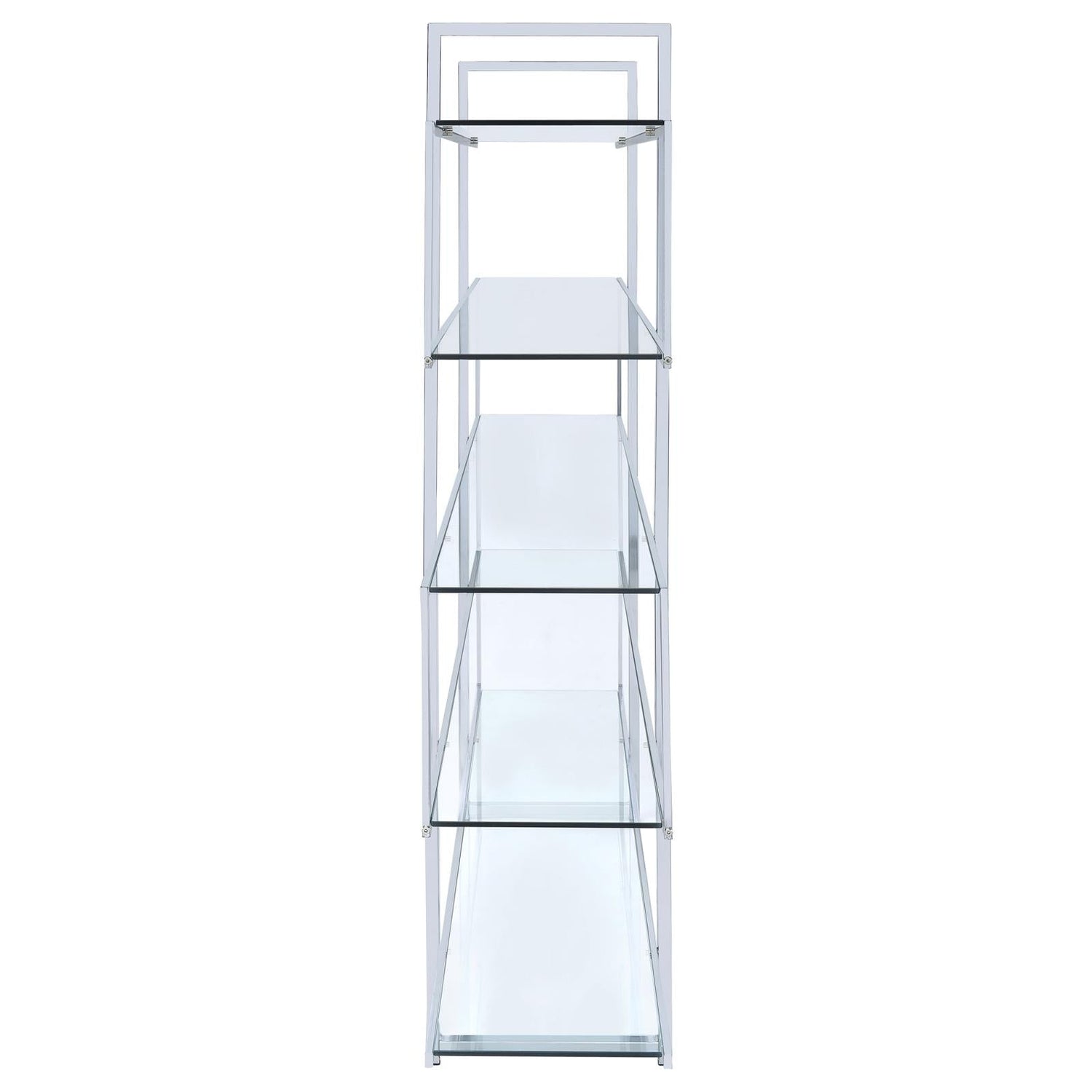Elmer Clear/Chrome 5-Shelf Bookcase - 801304 - Bien Home Furniture & Electronics
