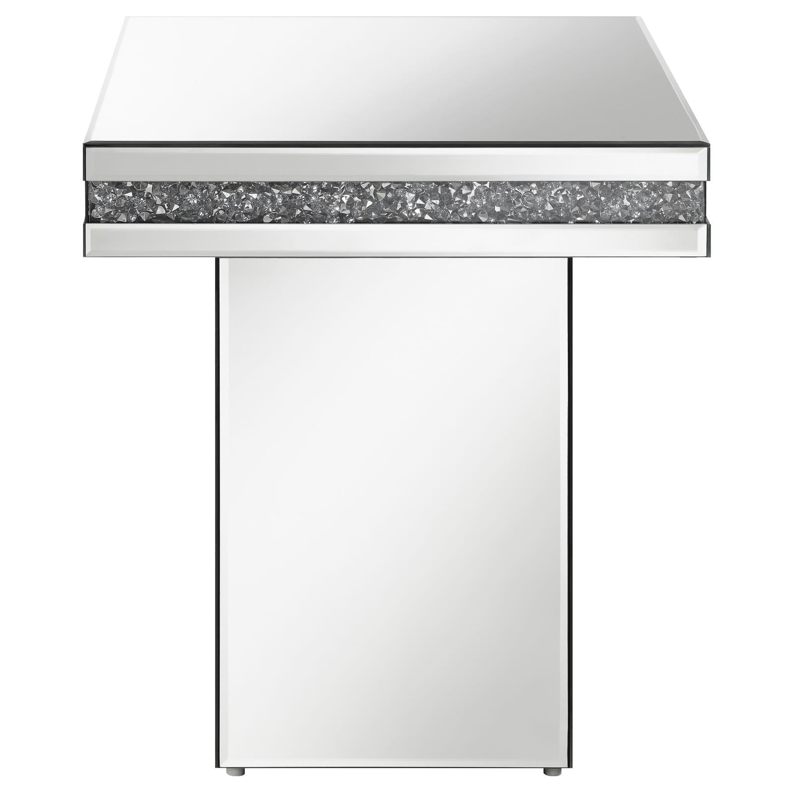 Elora Mirror Pedestal Square Top Accent Table - 936137 - Bien Home Furniture & Electronics