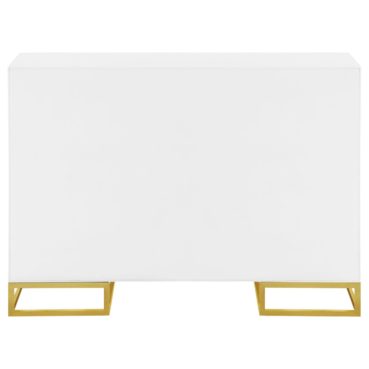 Elsa White/Gold 2-Door Accent Cabinet with Adjustable Shelves - 959594 - Bien Home Furniture & Electronics