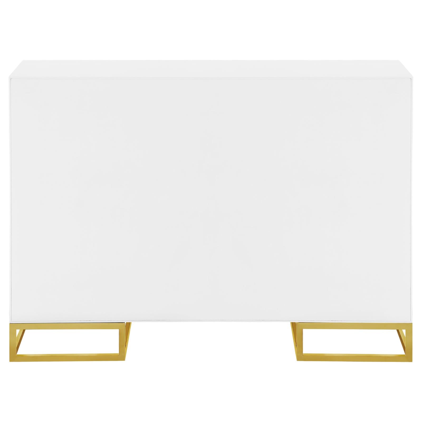 Elsa White/Gold 2-Door Accent Cabinet with Adjustable Shelves - 959594 - Bien Home Furniture & Electronics