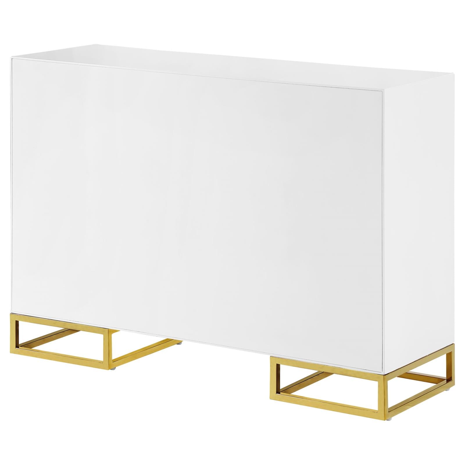 Elsa White/Gold 2-Door Accent Cabinet with Adjustable Shelves - 959594 - Bien Home Furniture &amp; Electronics