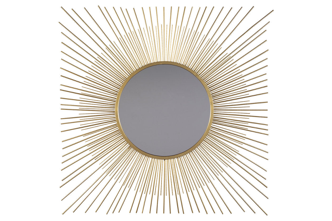 Elspeth Gold Finish Accent Mirror - A8010124 - Bien Home Furniture & Electronics