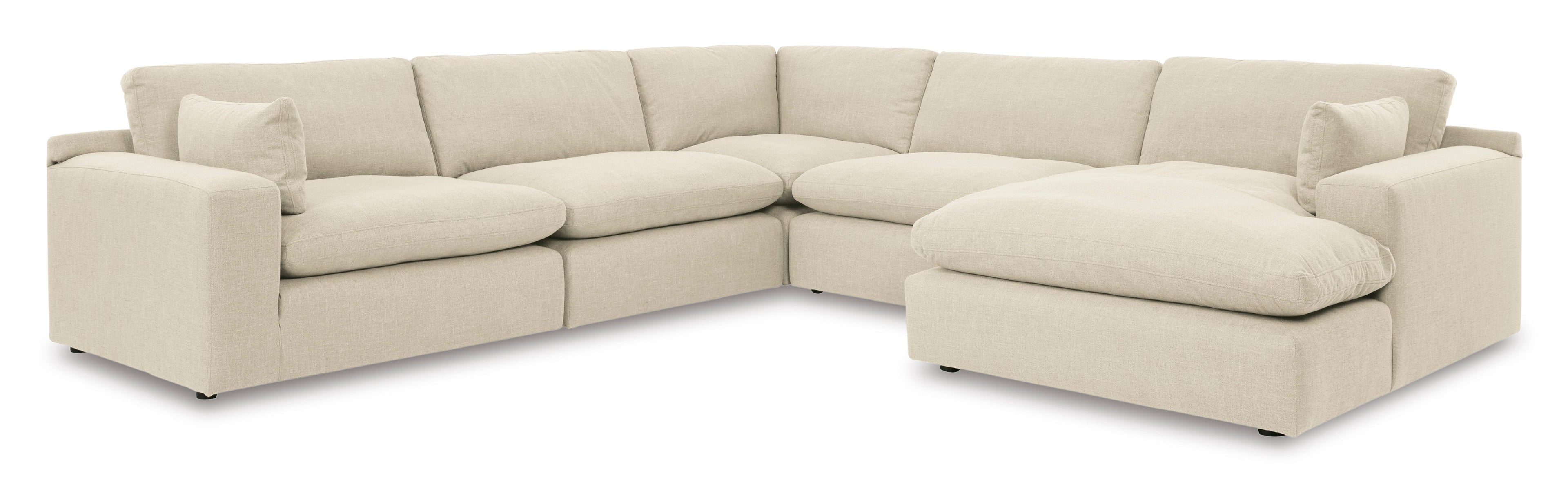 Elyza Linen 5-Piece RAF Sectional - SET | 1000617 | 1000664 | 1000677 | 1000646(2) | 1000608 - Bien Home Furniture & Electronics