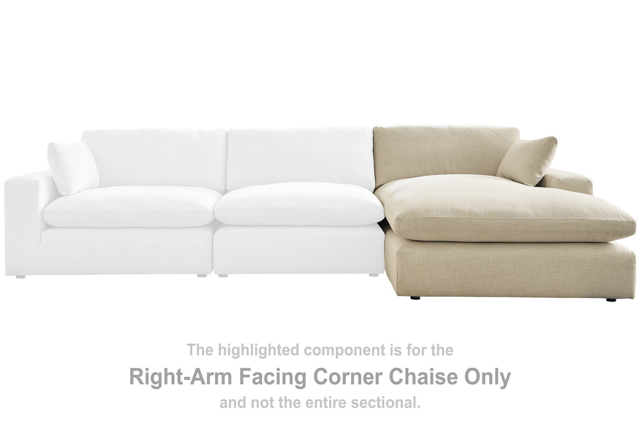 Elyza Linen Right-Arm Facing Corner Chaise - 1000617 - Bien Home Furniture & Electronics