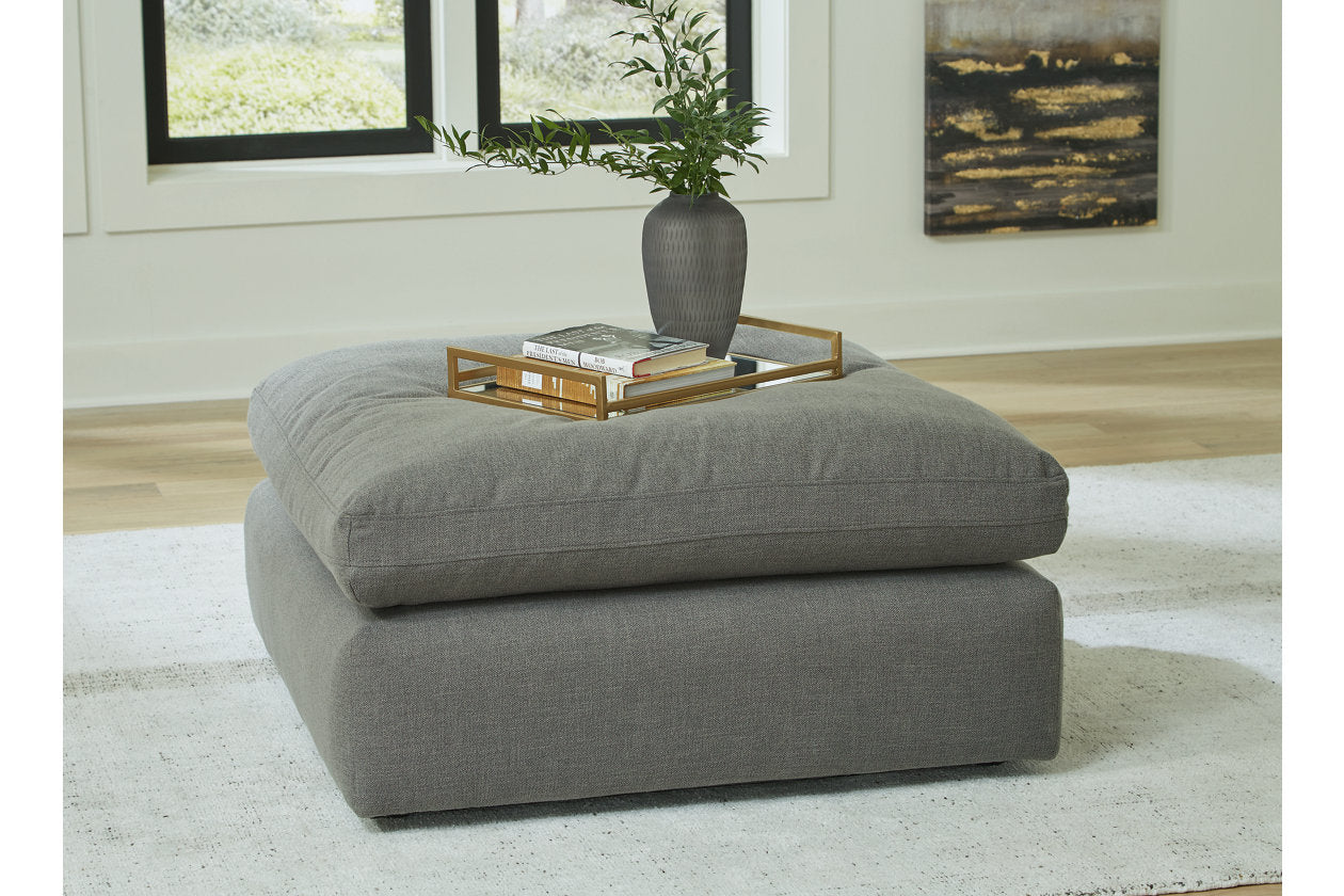 Elyza Smoke Oversized Accent Ottoman - 1000708 - Bien Home Furniture &amp; Electronics