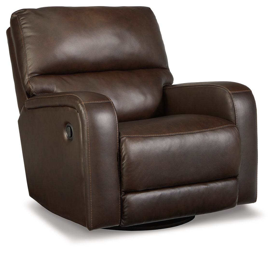 Emberla Coffee Swivel Glider Recliner - U4480561 - Bien Home Furniture & Electronics