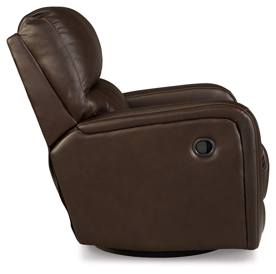 Emberla Coffee Swivel Glider Recliner - U4480561 - Bien Home Furniture & Electronics