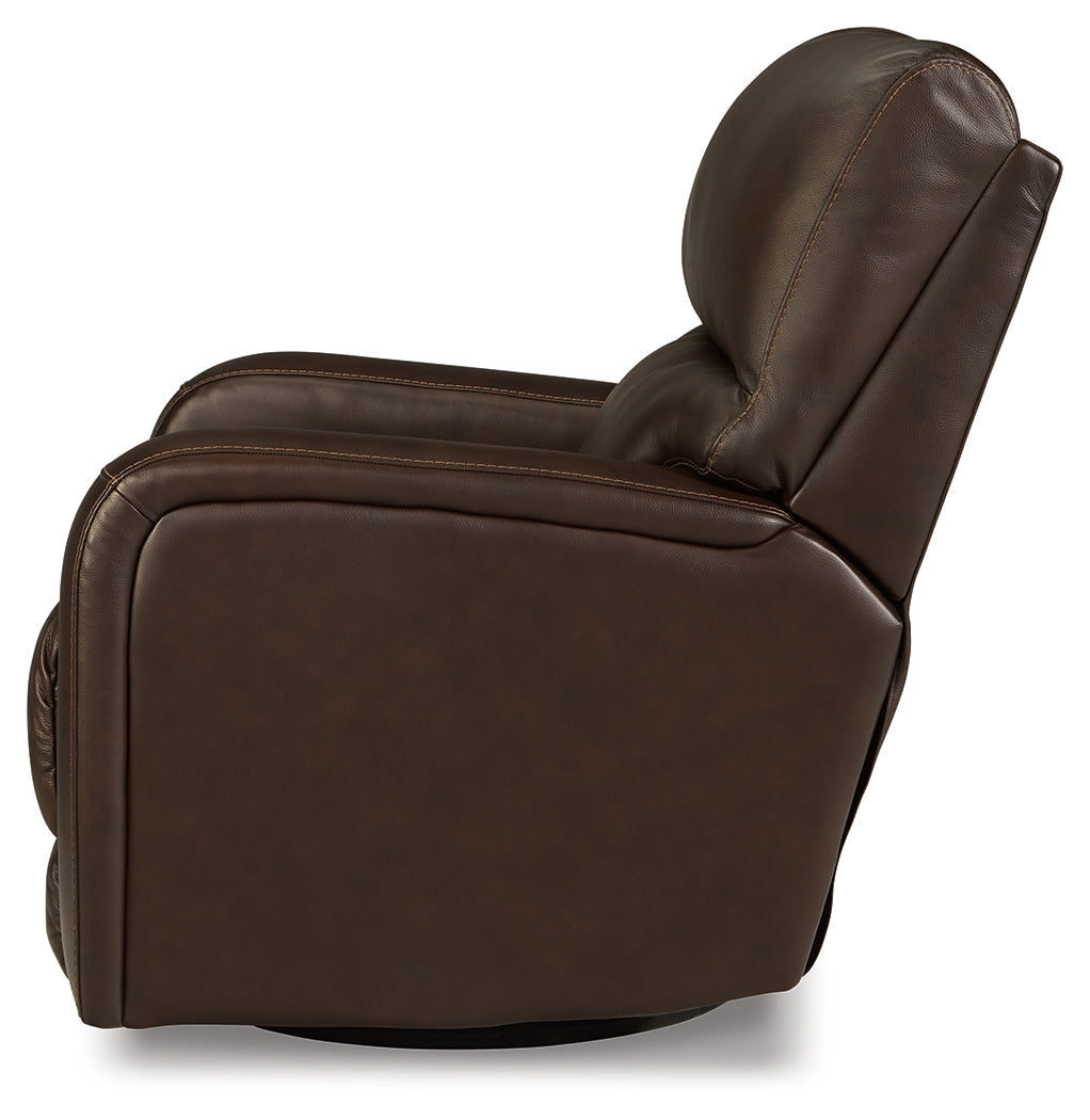 Emberla Coffee Swivel Glider Recliner - U4480561 - Bien Home Furniture & Electronics