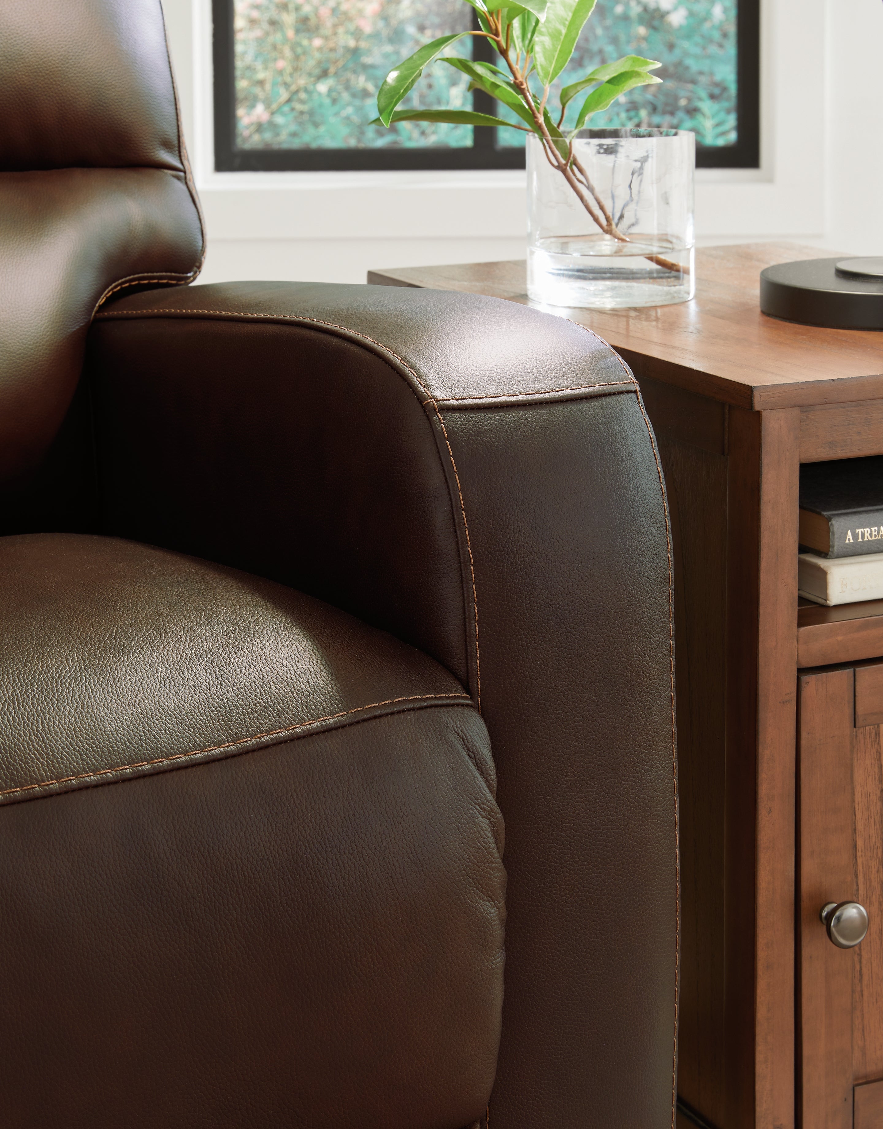 Emberla Coffee Swivel Glider Recliner - U4480561 - Bien Home Furniture & Electronics