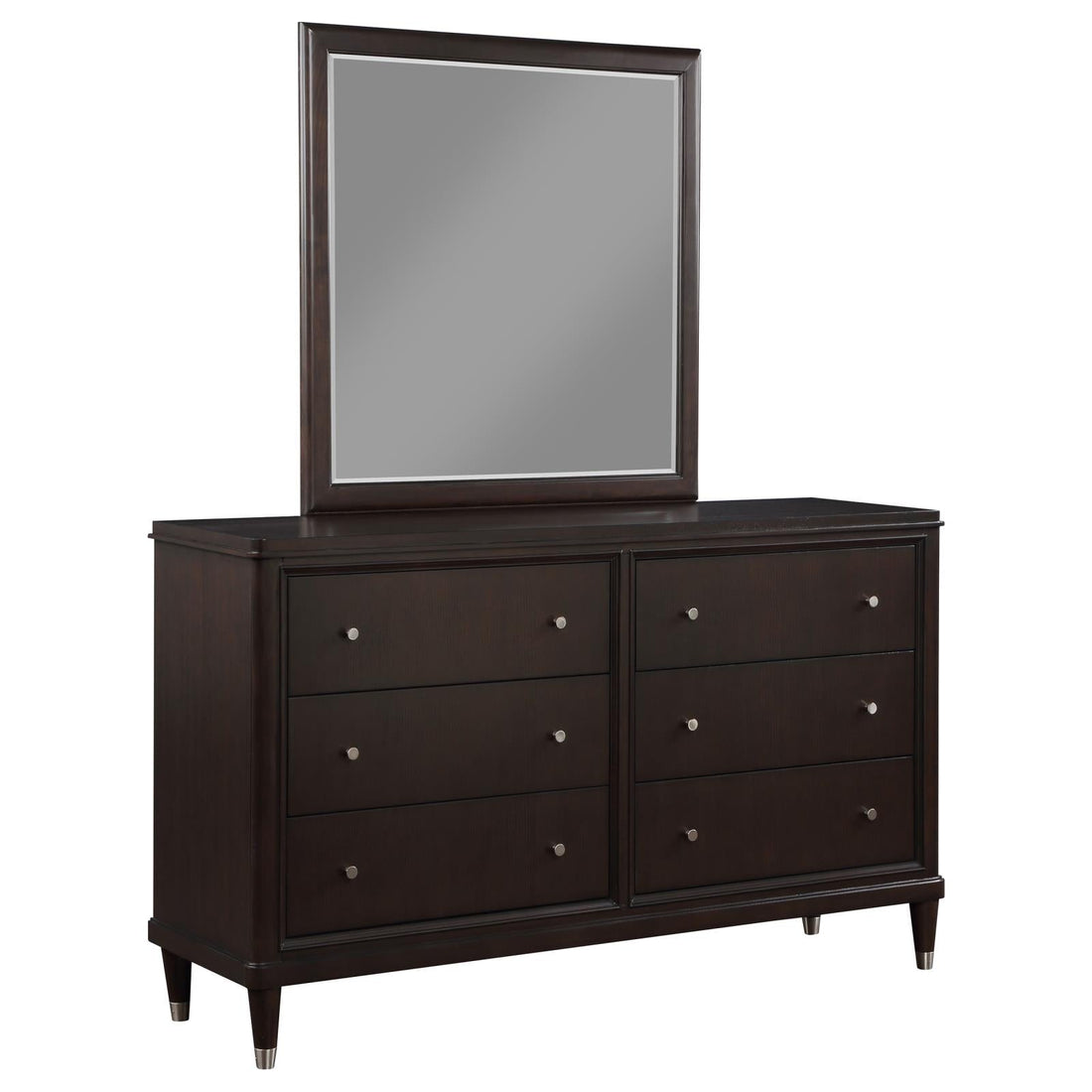 Emberlyn 6-drawer Bedroom Dresser with Mirror Brown - 223063M - Bien Home Furniture & Electronics