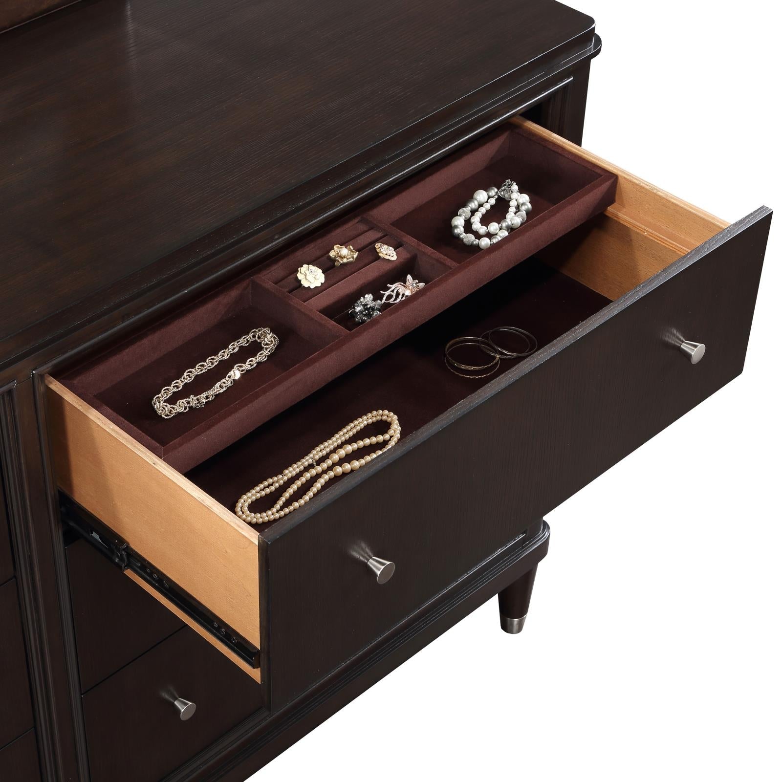 Emberlyn 6-drawer Bedroom Dresser with Mirror Brown - 223063M - Bien Home Furniture & Electronics