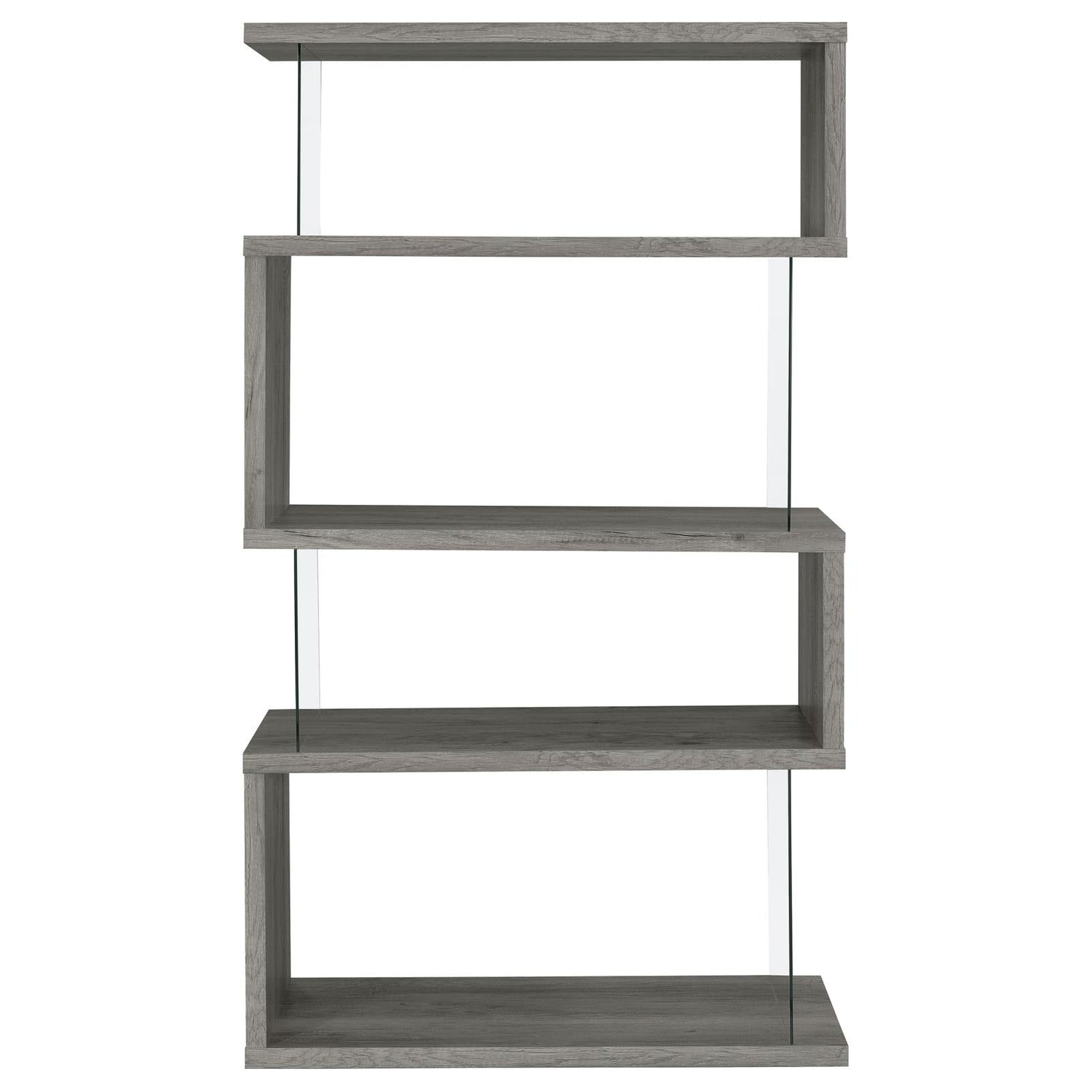 Emelle 4-Shelf Bookcase with Glass Panels - 802340 - Bien Home Furniture & Electronics