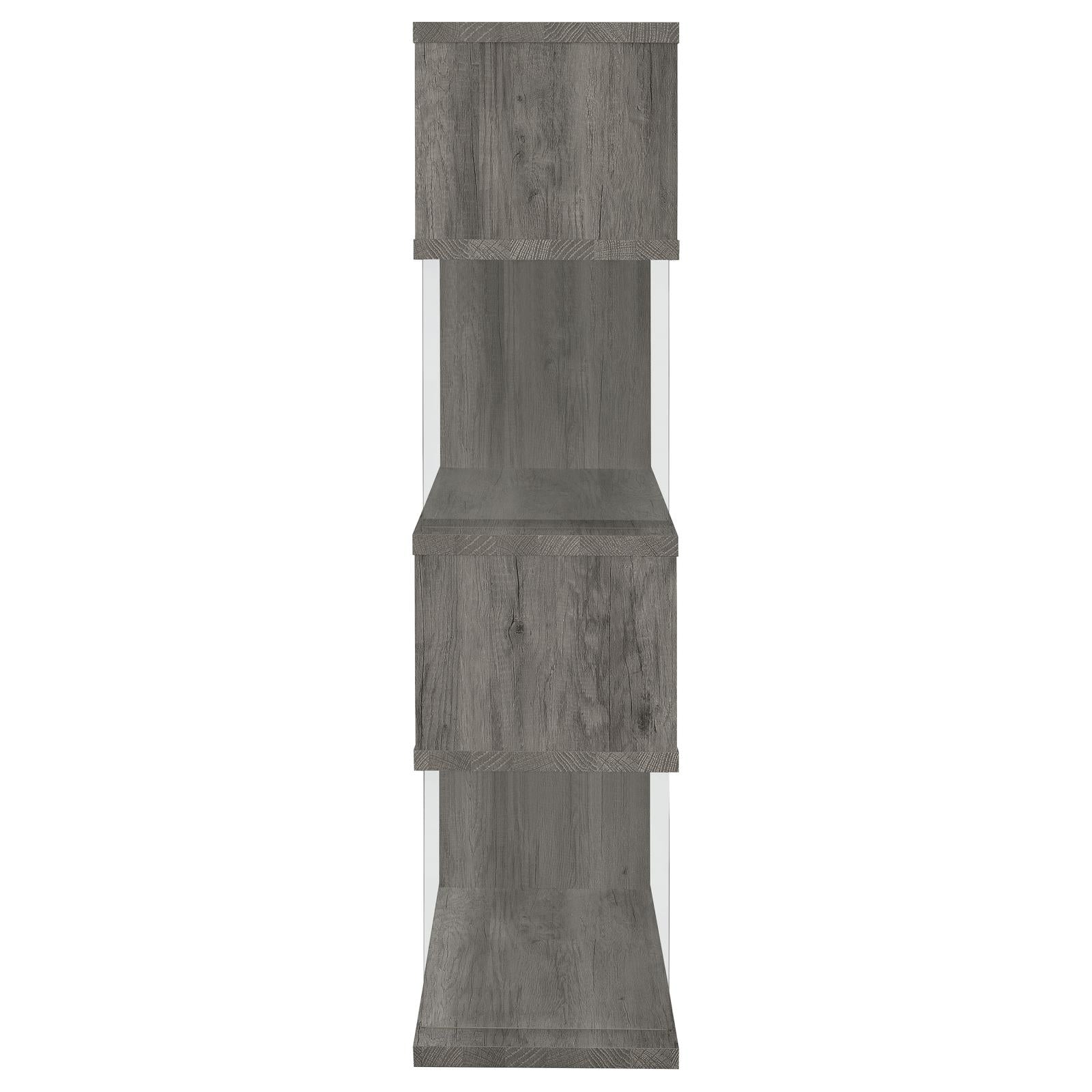 Emelle 4-Shelf Bookcase with Glass Panels - 802340 - Bien Home Furniture & Electronics