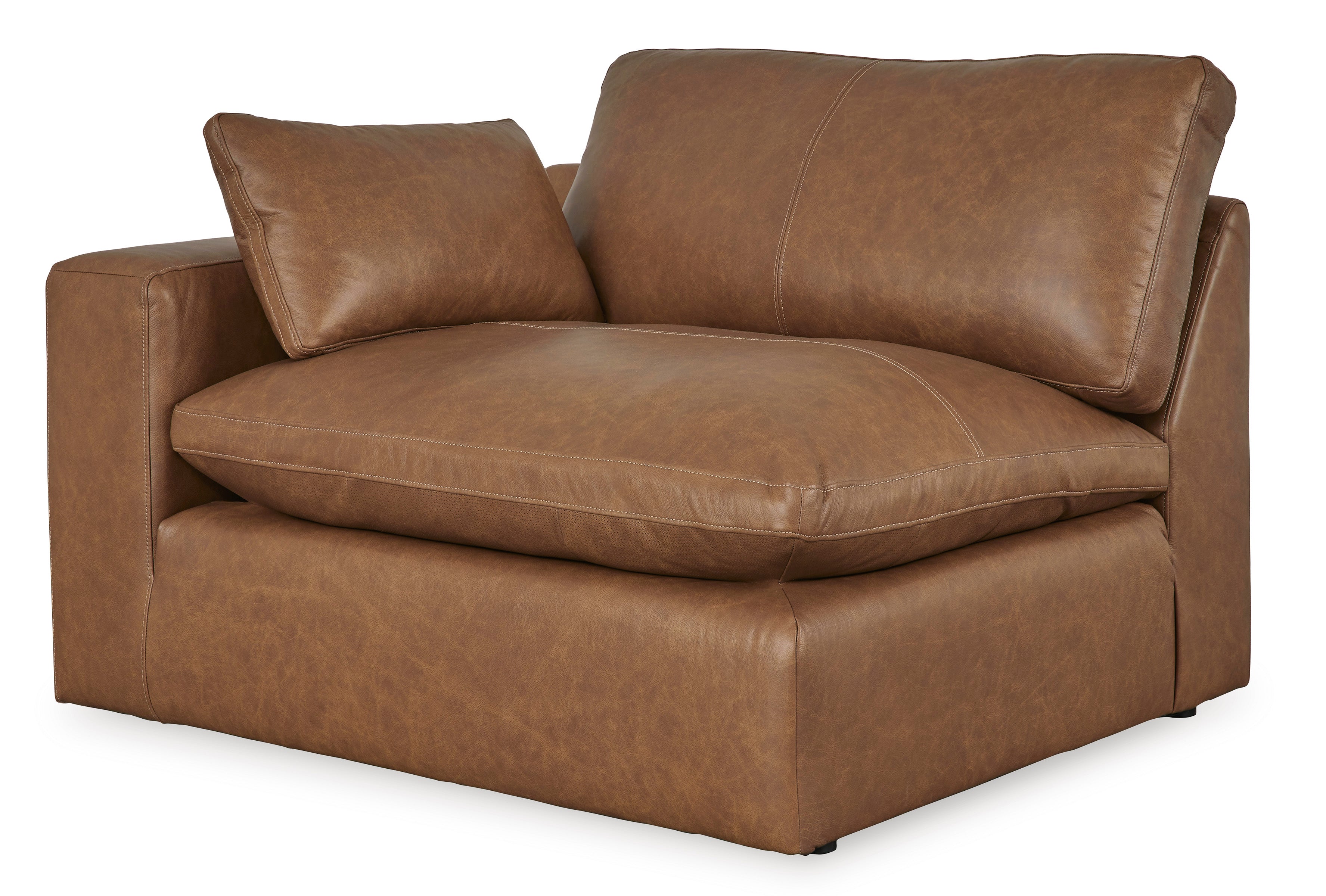 Emilia Caramel Leather 2-Piece Loveseat - SET | 3090164 | 3090165 - Bien Home Furniture &amp; Electronics