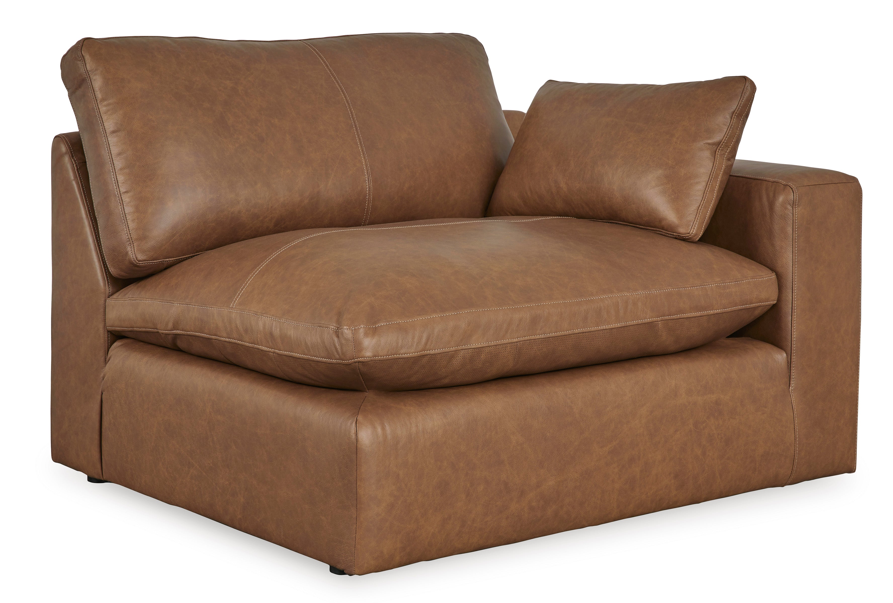 Emilia Caramel Leather 2-Piece Loveseat - SET | 3090164 | 3090165 - Bien Home Furniture &amp; Electronics