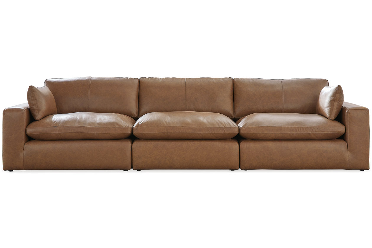 Emilia Caramel Leather 3-Piece Sofa - SET | 3090164 | 3090165 | 3090146 - Bien Home Furniture & Electronics