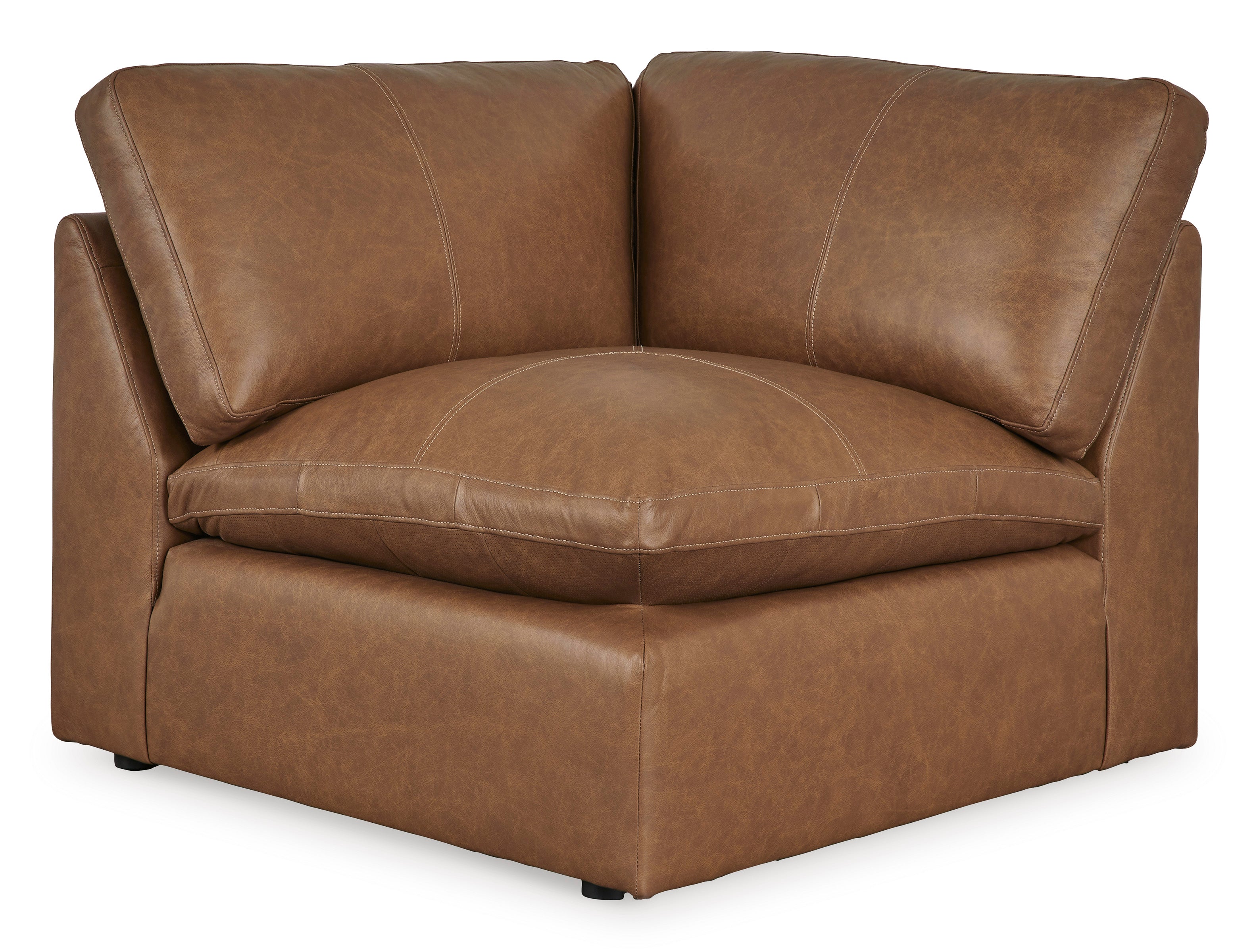 Emilia Caramel Leather 4-Piece Sectional - SET | 3090164 | 3090165 | 3090146 | 3090177 - Bien Home Furniture & Electronics