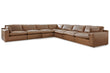 Emilia Caramel Leather 7-Piece Sectional - SET | 3090164 | 3090165 | 3090177 | 3090146 | 3090146 | 3090146 | 3090146 - Bien Home Furniture & Electronics