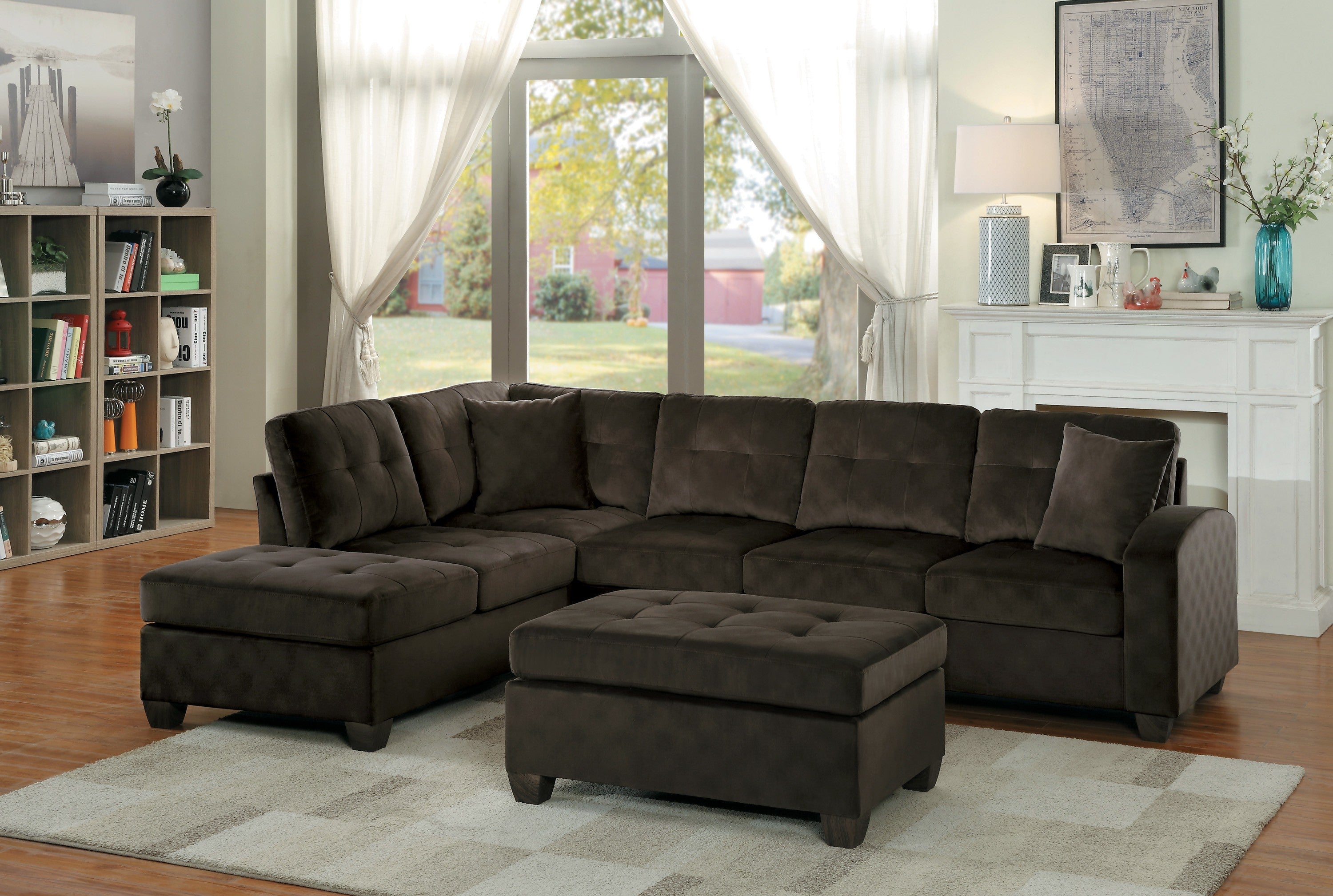 Emilio Chocolate Ottoman - 8367CH-4 - Bien Home Furniture & Electronics