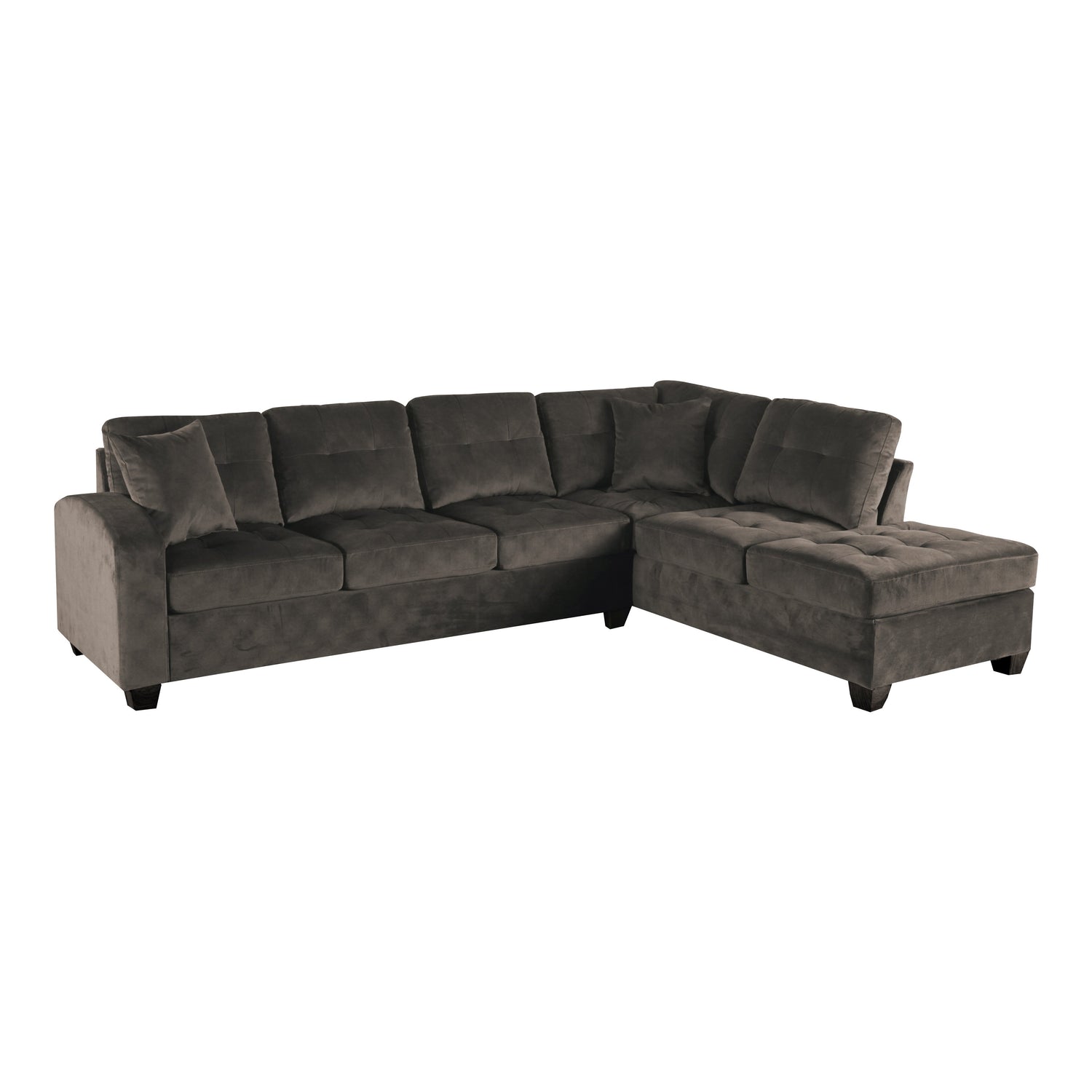 Emilio Chocolate Reversible Sectional - SET | 8367CH-3 | 8367CH-5 - Bien Home Furniture & Electronics