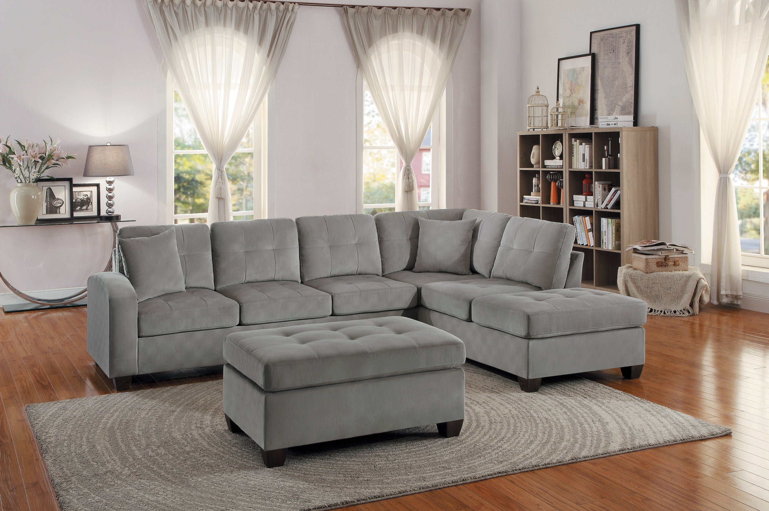 Emilio Taupe Ottoman - 8367TP-4 - Bien Home Furniture & Electronics