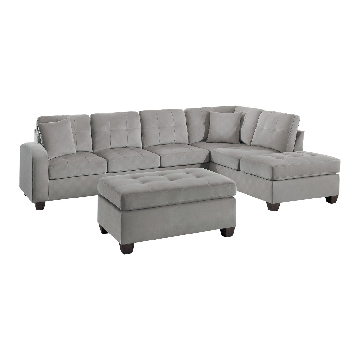 Emilio Taupe Reversible Sectional - SET | 8367TP-3 | 8367TP-5 - Bien Home Furniture & Electronics