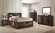 Emily Dark Cherry Storage Platform Bedroom Set - SET | B4265-K-HBFB | B4265-K-DRW-L | B4265-K-DRW-R | B4265-K-RAIL | B4260-1 | B4260-11 | B4260-2 | B4260-4 - Bien Home Furniture & Electronics