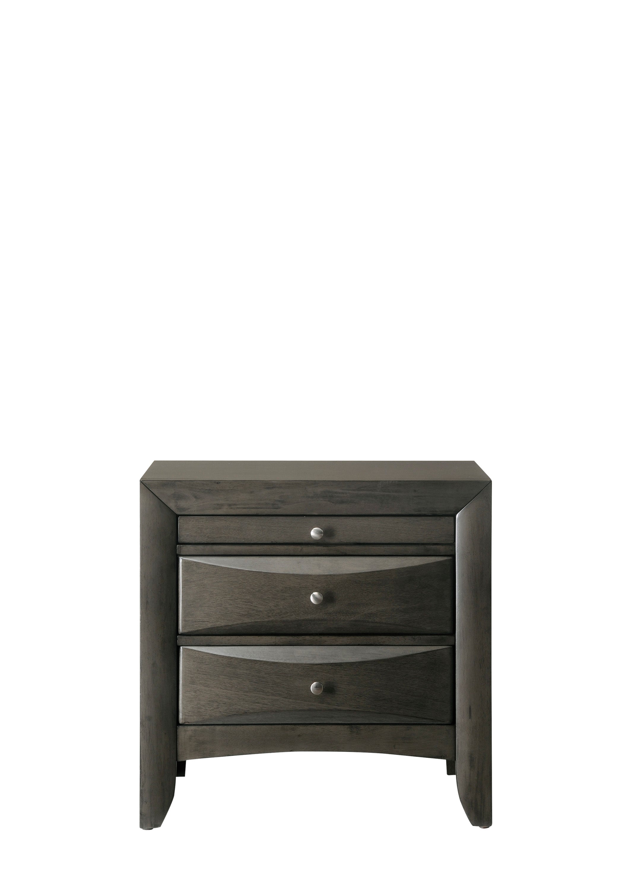 Emily Gray Storage Platform Bedroom Set - SET | B4275-Q-HBFB | B4275-Q-DRW-L | B4275-Q-DRW-R | B4275-Q-RAIL | B4270-2 | B4270-4 - Bien Home Furniture & Electronics